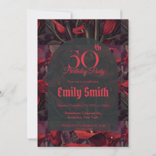 Invitation Élégantes Call Lilies Luxe 20e Anniversaire