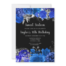 Élégantes fleurs bleues et argent pour un Sweet Si