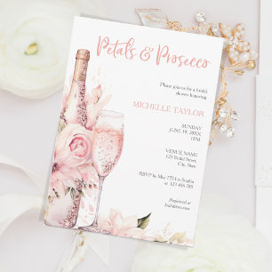 Invitation Élégants Pétales & Procuco Boho Blush Rose été