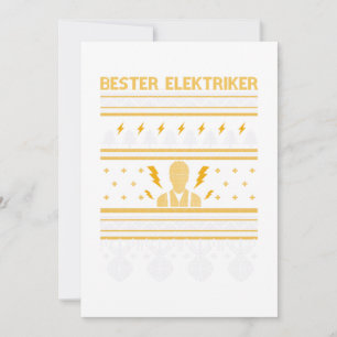 Invitation Elektriker électronique laide cadeau de Noël