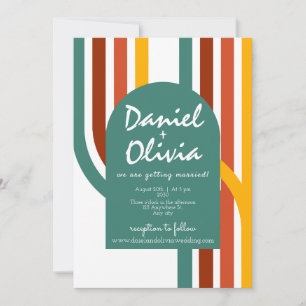 Invitation Élément Super des années 70 lié au Mariage photo