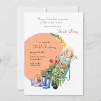 Invitation Éléments de jardin Fête de jardin