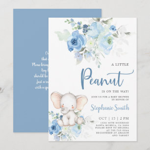Invitation Elephant Baby Boy Douche bébé