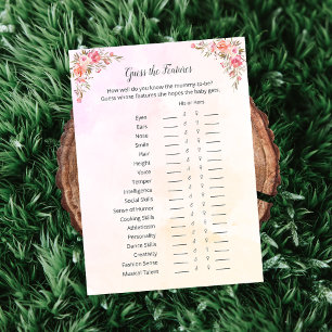 Invitation Elephant Baby shower Devinez Les Caractéristiques