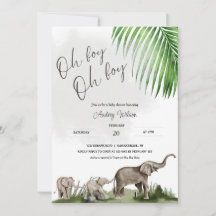 Elephant Baby shower jumeaux garçons bébé