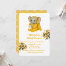 Elephant bébé dans le Baby shower de pyjama jaune