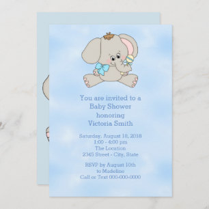 Invitation Éléphant de bébé de bébé de baby shower