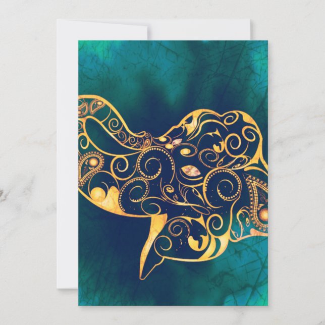 Invitation Éléphant d'or (Devant)