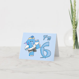 Invitation Elephant Karate 6e anniversaire