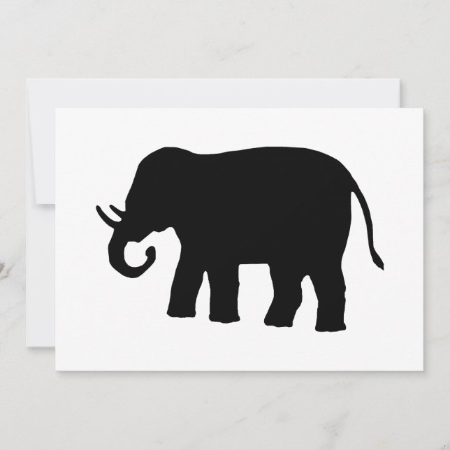 Invitation Eléphant noir (Devant)