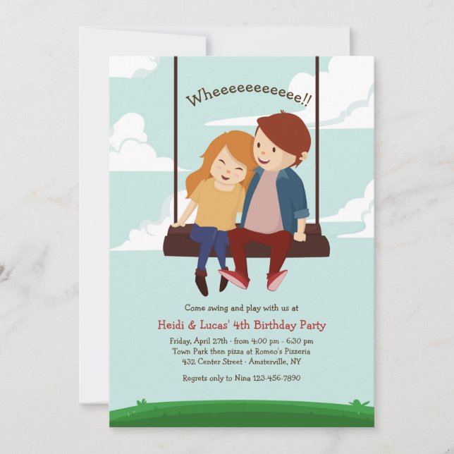 Invitation élevée de oscillation (Devant)