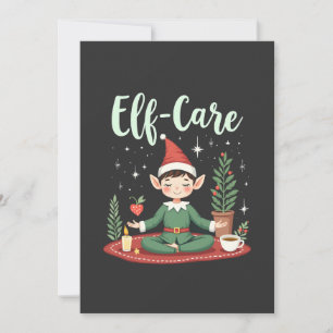Invitation Elf Care Funny Christmas Elf Magique Self Care