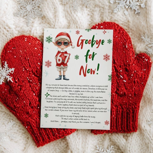Invitation Elf Farewell Goodbye Letter Christmas 6 7 trend (Elf Farewell Goodbye Letter Christmas 6 7 trend Invitation)
