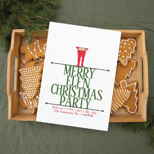Invitation Elf Shenanigans Fête de Noël