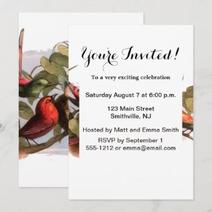 Invitation Elfe des bois dans le nid : Antique Oiseau Sprite 