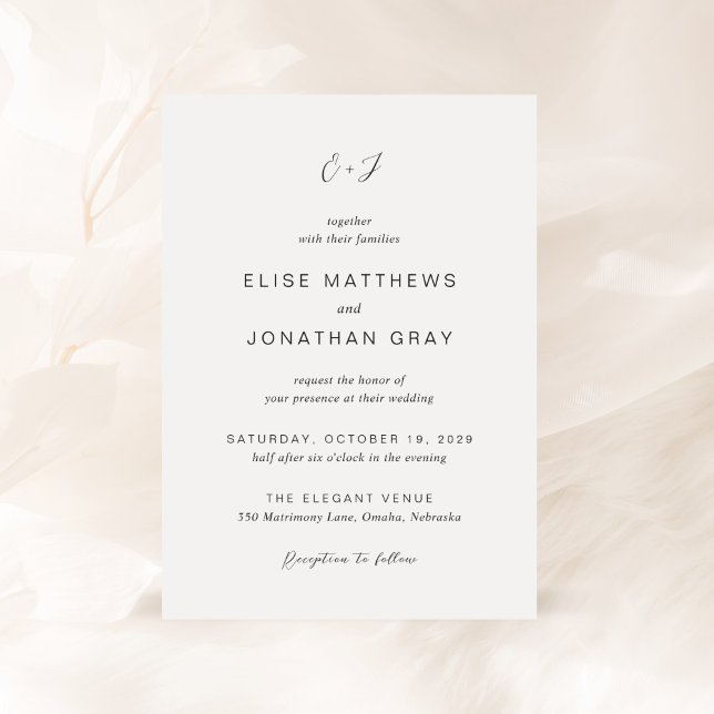Invitation Elise Elegant Wedding (Créateur téléchargé)