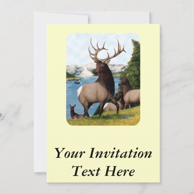 Invitation Elk Wapiti (Devant)