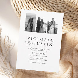 Invitation ELLA Modern Photo Collage Mariage