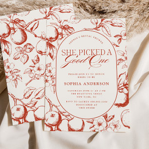 Invitation Elle a choisi un bon numéro Shower de mariage Vint