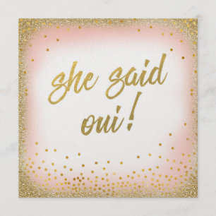 Invitation Elle a dit la perle d'invitation d'Oui