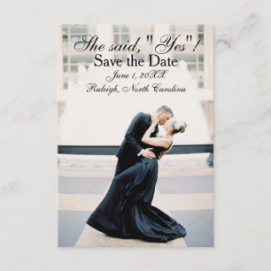 Invitation Elle a dit "Oui" - Annonce de sauvegarde de date 3