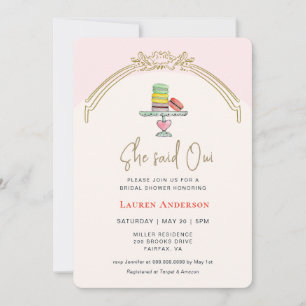 Invitation Elle a dit Oui Macaron Parisien