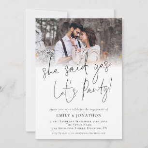 Invitation Elle A Dit Oui Photo Overlay