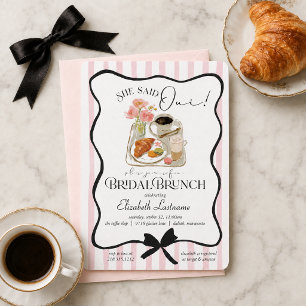 Invitation Elle a dit oui Réveillon de Mariage Parisien Brunc
