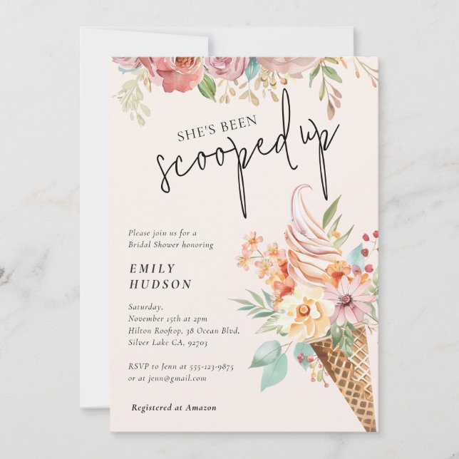 Invitation Elle a été rachetée à l'invitation de la douche nu (Devant)