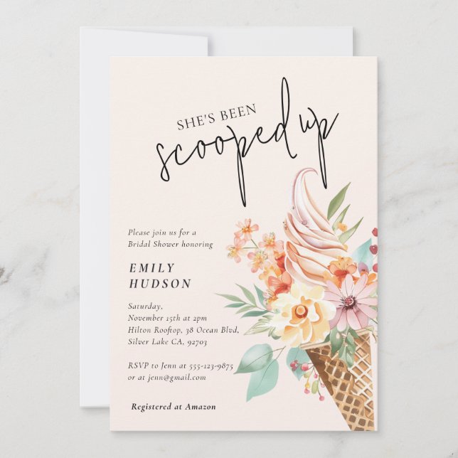 Invitation Elle a été rachetée à l'invitation de la douche nu (Devant)