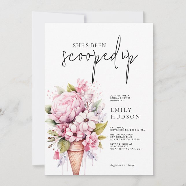 Invitation Elle a été rachetée à l'invitation de la douche nu (Devant)