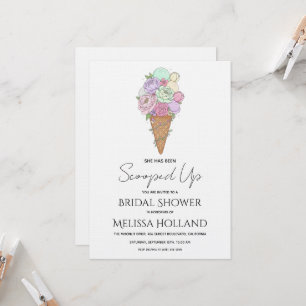 Invitation Elle a été ramassée Ice Cream Bridal Shower