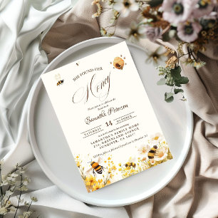 Invitation Elle a trouvé sa baby shower de mariage abeille mi