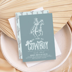 Invitation Elle a trouvé sa Baby Shower de mariage Cowboy Dus