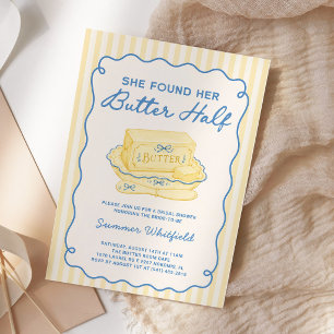 Invitation Elle a Trouvé sa Demi-Fête de Mariage au Beurre Co