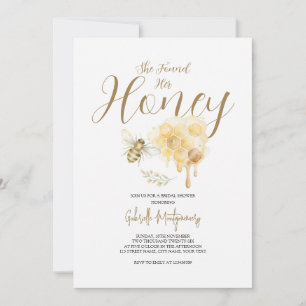 Invitation Elle a trouvé sa douche de mariage Honey
