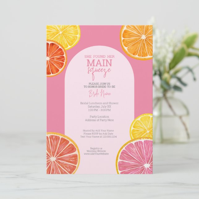 Invitation Elle a trouvé sa douche de mariée principale (Debout devant)