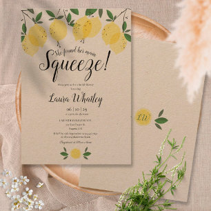 Invitation Elle a trouvé sa douche nuptiale au citron