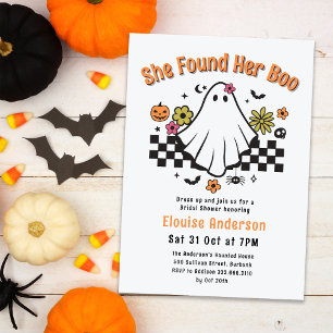 Invitation Elle A Trouvé Sa Fête des mariées Boo Halloween