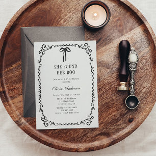 Invitation Elle A Trouvé Sa Fête des mariées Boo Halloween
