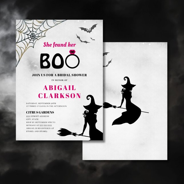 Invitation Elle A Trouvé Sa Fête des mariées Boo Halloween (Créateur téléchargé)