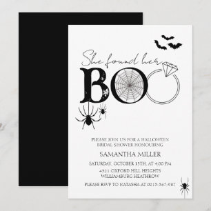 Invitation Elle A Trouvé Sa Fête des mariées Boo Halloween