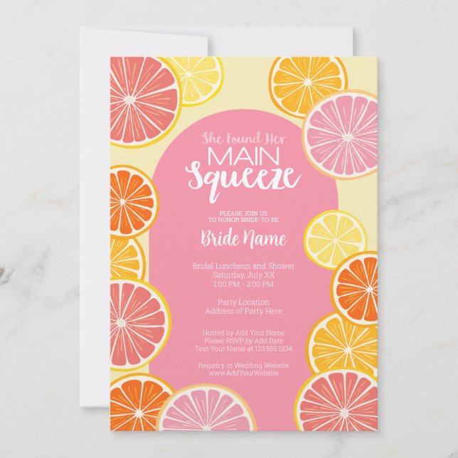 Invitation Elle A Trouvé Sa Fête des mariées De Squeeze (Devant)