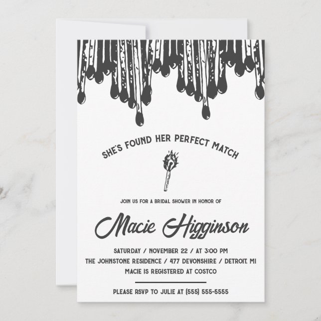 Invitation Elle a trouvé sa Fête des mariées parfaite (Devant)