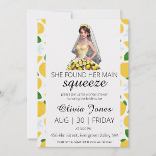 Invitation elle a trouvé sa principale douche de nuptiale