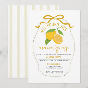 Invitation Elle a trouvé sa principale douche nuptiale au cit