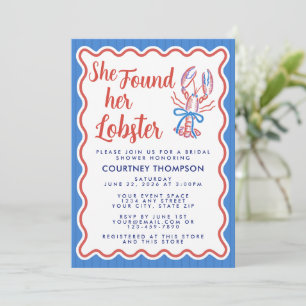 Invitation Elle a Trouvé Sa Réception de Mariage de Homard Cô