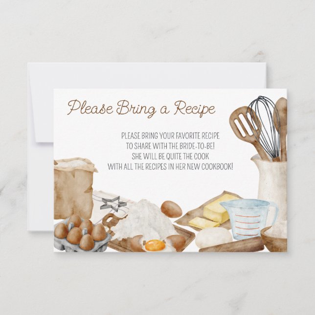 Invitation Elle a trouvé sa recette pour l'amour ! Apportez u (Devant)