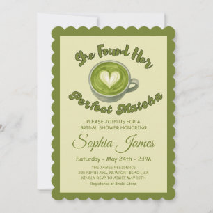 Invitation Elle a Trouvé sa Robe de Mariée Parfaite au Matcha