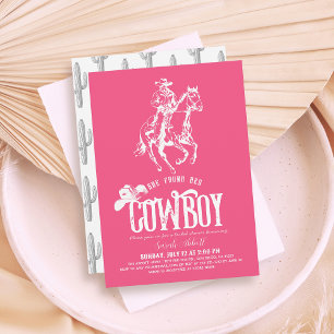 Invitation Elle a Trouvé Son Cow-Boy Enterrement de Vie de Je